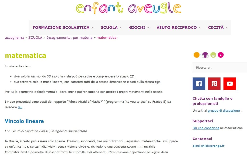 Enfant Aveugle